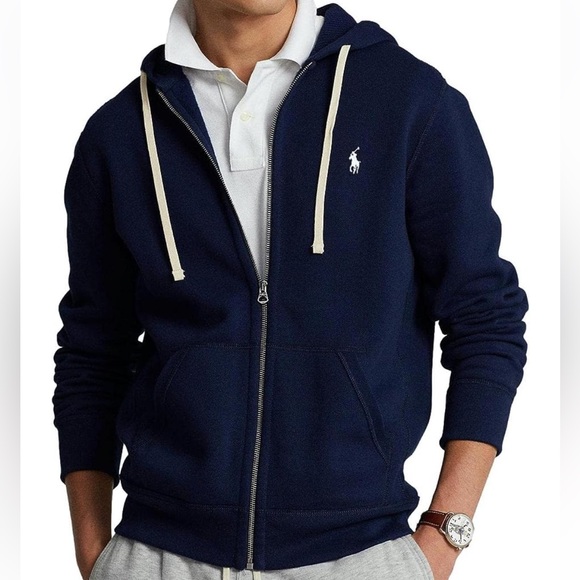 Polo Ralph Lauren Other - Polo Ralph Lauren Navy Blue Zip Up Hoodie, M